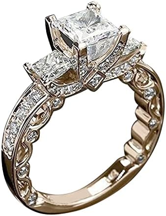 Anel de corrente para mulheres anéis de conjunto 7 anel de diamante popular anel requintado de jóias de moda simples