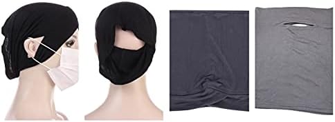 4 peças muçulmanas sob lenço com orifício de orifício de orifício Jersey Hijabs Tubos de tubo para mulheres Turbano Islâmico…