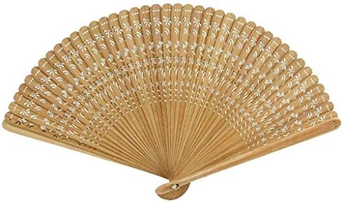 Tuklye chinesa de madeira fã de fã de casamento Hand Party Fan de bambu esculpido Fã dobrável, fãs decorativos de madeira