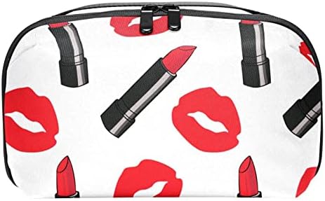Rose Red Red Flower MakeUp Bag Zipper Bolsa Travel Organizador cosmético para mulheres e meninas