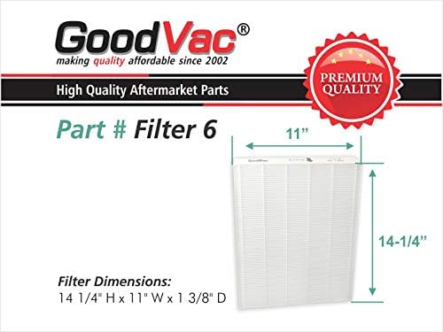 Substituição do Goodvac para ajustar o Oreck AirInstinct 75, 100, 108, 150, 200 Filtro de ar HEPA com pacote de absorvedor de odor 2