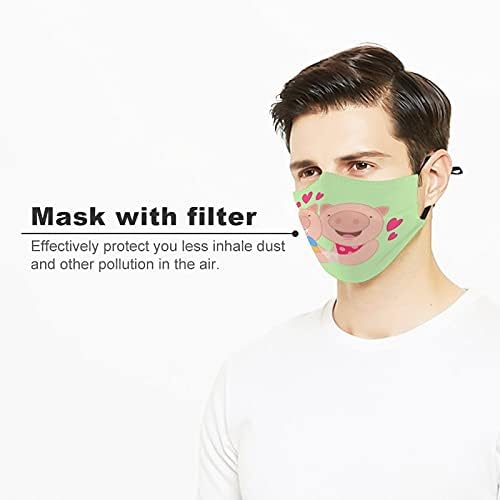 MODEN Reutilabilable lavable roupas de segurança máscaras de poeira tampas de boca imprimida de casal fofo desenho animado para