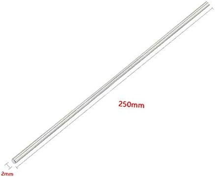 X-dree aço inoxidável eixo redondo eixo de haste 2mm x250mm para brinquedo de carro diy (eje de varilla de eje redondo de acero