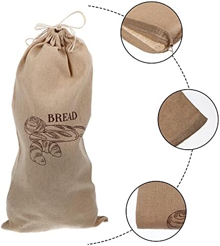 Hemoton pão francês pão de pão saco de algodão produz sacos reutilizáveis ​​sageiros caseiros de pão naturais saco de pão não branqueado