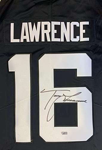 Trevor Lawrence autografou Jacksonville assinou o Fanatics de Jersey Black Limited Authentic CoA