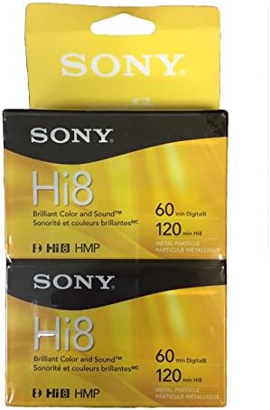 Sony Hi-8 HMPD 120 minutos 2-Pack Video Camcorder Cassette Tapes