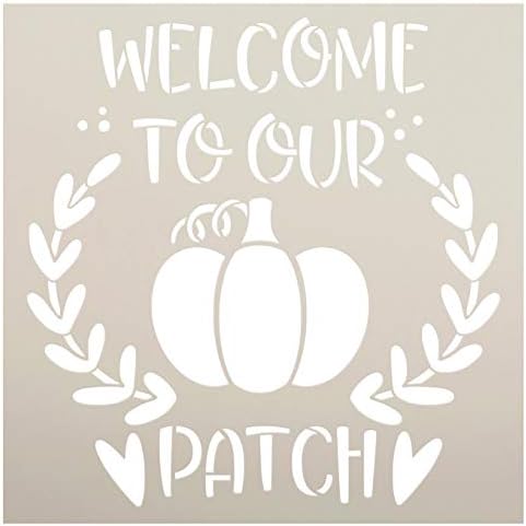 Bem -vindo ao nosso estêncil de patch por Studior12 | DIY Autumn Pumpkin Home Decor | Craft & Paint Wood Sign | Modelo