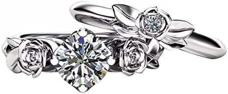 Peach Heart Set com zircônia nova anel de água gotas de água diamante Ring Creative Party Justified Ring