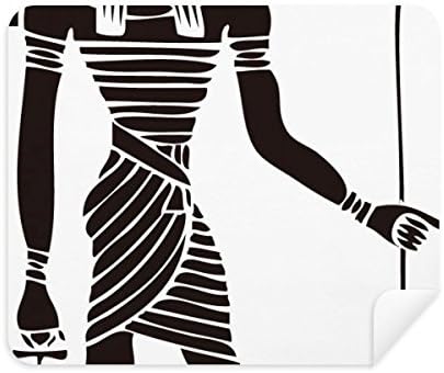 Ancient Egito Anubis Totem Fresco Limpeza de pano Clearner 2pcs Camurça tecido