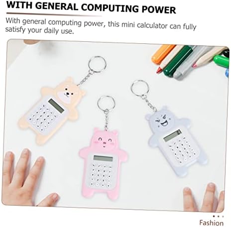 Toyandona Calculadora Backpack Keychain calculadora de mão carteira Chave de calculadora pequena calculadora calculadora fofa