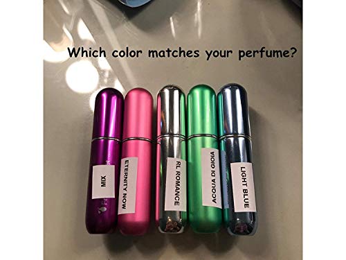 Rainbowbaby Mini reabastecimento de perfume atomizador garrafa/perfume Spray Scent Bomba Caixa de bomba para pulverização Caixa de bomba de perfume 5ml, multicolor - 8 cores de embalagem podem variar