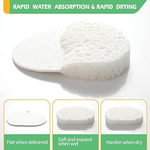 Esponjas de cozinha para pratos- 8 embalagem esponjas de celulose compactadas esponjas biodegradáveis ​​a granel