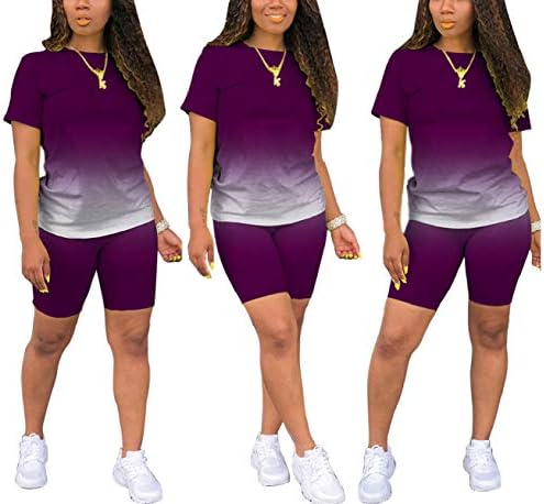 Roupas de duas peças para mulheres casuais camisetas sólidas, colorido de corredor e ternos de ioga esportivos