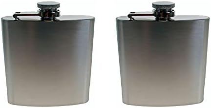 Flask de quadril de aço inoxidável de 6 onças com tampa de prova de vazamentos nunca-perdas ótima para camping para caminhadas