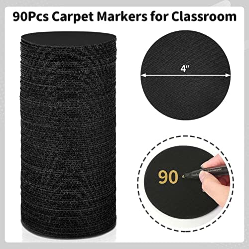90 PCs Marcadores de carpete Pontos para a sala de aula, Marcadores de pontos de tapete de aula Shynek Marcadores