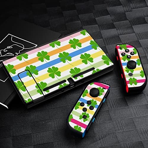 SHAMROCK CLOVER STRIPES STORES DE CONJUNTO DE COMPLETA FOLTA ATENDERS BONITOS PROTECTOR PARA CONSOL