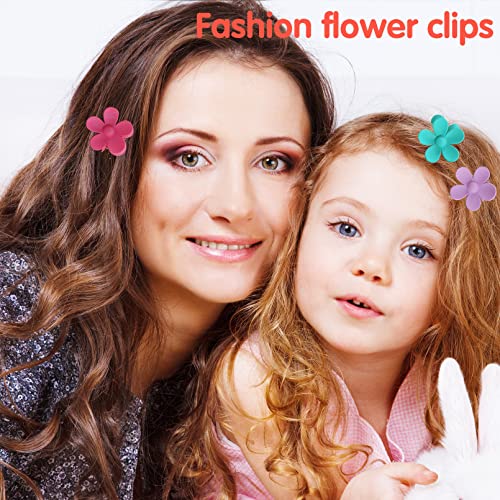 CLIPES DE CABELO DE FLOR DE 16PCS, clipes pequenos de garra de cabelo de flor para mulheres meninas, clipes de garra de flores não