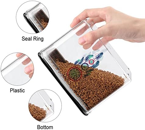 Dream Catcher Plástico Caixa de armazenamento Recipientes de armazenamento de alimentos com tampas de arroz balde selado para organização de cozinha