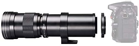 Jintu 420-1600mm f/8.3 Lente telefoto de zoom manual + montagem T para Canon EOS EF-M M50 M200 M100 M6 MARC