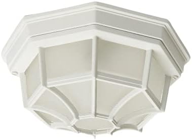 Maxim 1020 WT Crown Hill American American Cast Aluminium Gosped Outdoor Mount Flush, 2-Light 120 Watts, 5 h x 11 W, branco