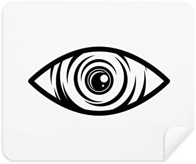 Black Decoration Eye Vector Limpeza de pano Clearner 2pcs Camurça tecido