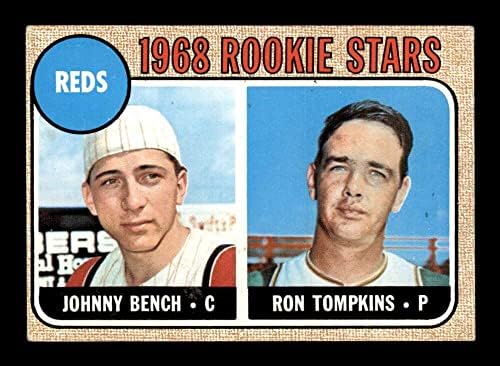 #247 Banco Johnny/Ron Tompkins estrelas do Hof - 1968 Topps Baseball Cards classificados VGEX - Baseball Slabbed Autographed Vintage Cards