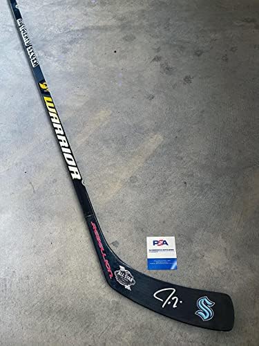 Jordan Eberle Seattle Kraken assinou o bastão de hóquei autografado com PSA COA - Sticks NHL autografados