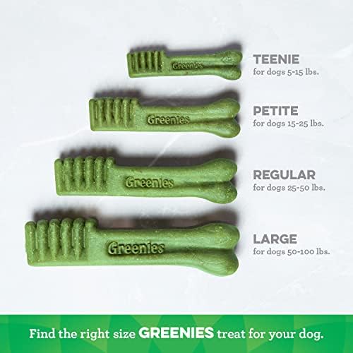 Greenies Original Petite Natural Dog Dental Chews Mastigação de cães de saúde oral, 36 oz. Pacote