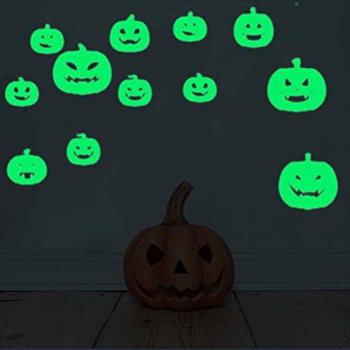 Adesivos de halloween luminosos Bestoyard 1 folha adesivos fluorescentes festival de férias de férias de parede para suprimentos para festas de halloween