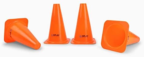 Cones de tráfego de plástico de clube SPLAY | Cones de segurança para prática de campo, jogos ao ar livre, treinamento de fitness,