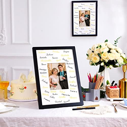 Wesiti 2 PCs 11x14 Figura de figura de assinatura de graduação com 2 PCs Signature Pen Wedding Photo Frames With White Mat Display 5x7 Foto Foto Autograph Photo