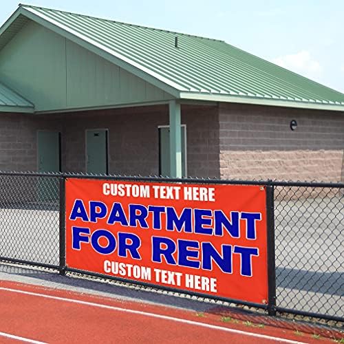 Banner de vinil personalizado Apartamento de tamanhos para aluguel para alugar sinais de quintal industrial à prova de intempéries
