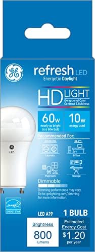 Iluminação GE Atualizar lâmpadas LED, 10 watts plug-in Base GU24, luz HD, diminuição