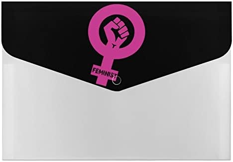 Luta por feminista em expansão da pasta de acordeão da pasta 6 bolsos organizador de documentos Organizador de papel