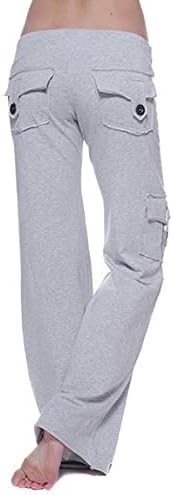 calça de carga de pernas largas asntrgd para mulheres de tamanho grande calça de yoga wraist com bolsos y2k caminhada de jeans folgados calças de moletom