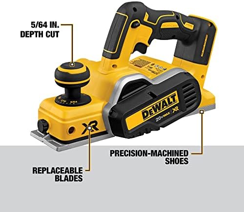 Dewalt DCP580B 20V Planeador sem escova com Dewalt DW6655 Lâminas de aço de alta velocidade