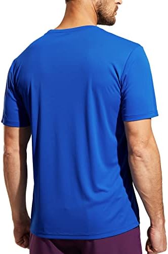 Haimont Men's Workout Camisetas de manga curta, umidade de pó de performance atlético Camas de poliéster Top Tee Top