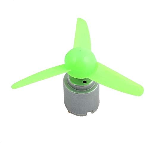 X-Dree DC 3V 0,13A 11500rpm Motor de torque de altura 3 palhetas 80mm DIA Plástico Prop Green (DC 3V 0,13A 11500rpm Motor