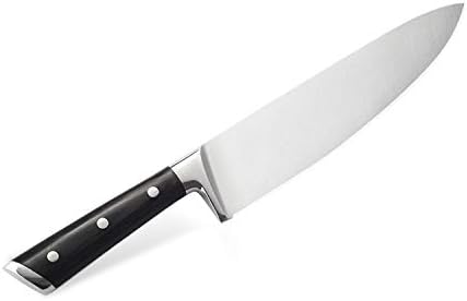 Faca de chefas de pesado com facas Sharpner, lâminas afiadas de barbear e alça mais forte pela herança culinária
