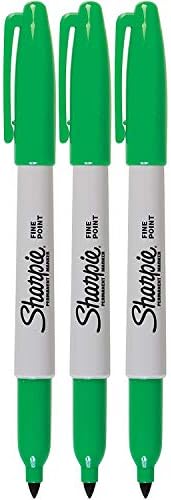 Sharpie Fine Point Permanente Marcador Define Lime Green 3 PCs.