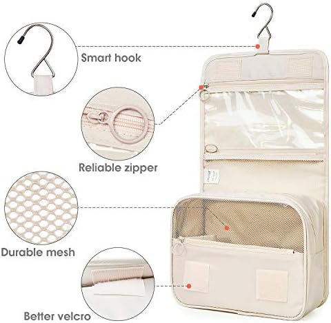 Bolsa de higiene pessoal pendurada Narwey para mulheres Bolsa de saco de maquiagem de viagem Bolsa de produtos de higiene pessoal