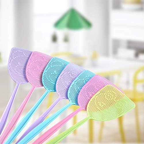 Swatter Fly, 5 Pack Manual Pest Control plástico colorido com 17,5 '' Durável Holding House House Wife Helper