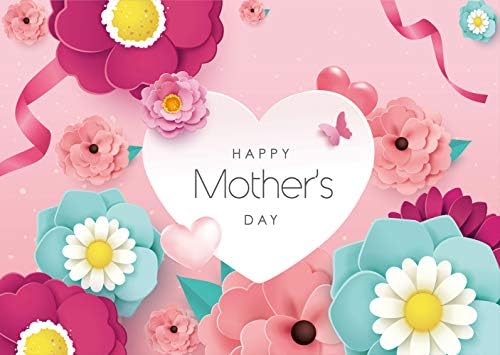 LTlyh 8x6ft Feliz Dia das Mães Penas de Castas da Mãe Photo Castas da Mãe Flores Mães Flores Rosa Faculdade de Fundamento