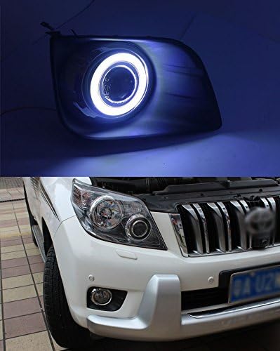 Auptech Led Angel Eyes Drl Fog Lights Para 2010-2012 Toyota Land Cruiser Prado LC150 FJ150 J150