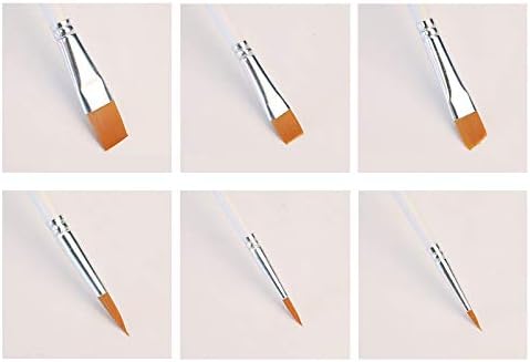 JRDHGRK 6PCS/Set Pintura de tinta Modelos diferentes de variedades de nylon pólo de madeira para óleo acrílico de óleo de aquarela