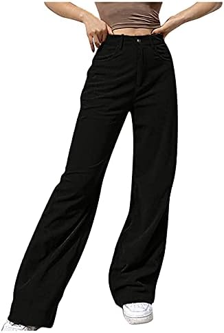 Jeans para mulheres cintura alta y2k baggy flare jeans largura perna larga rasgada calça jeans angustiada