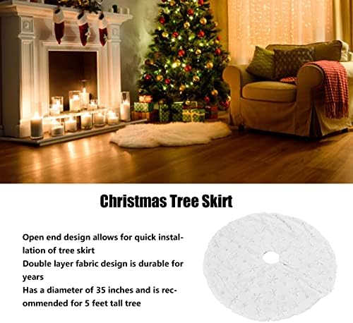 Matada de árvore de Natal, luxuoso colarinho de árvore de natal imitação de pele macia para decoração em casa p