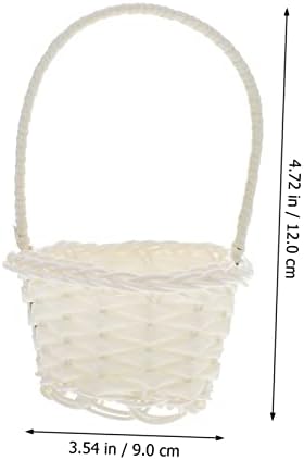 Holibanna 3 PCs cesto de vime com tecido cestas cestas de doces para crianças cestas de meninas de flores miniaturas cestas de salgueiro