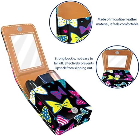 Caixa de batom de maquiagem do Bowknot Little Heart para Bolsa Cosmética de Viagem portátil externa