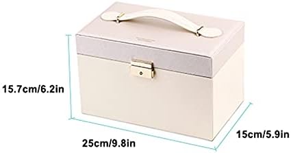 Emers requintada- caixa de jóias Caixa de jóias Organizador para mulheres Brincos de anel de colar de meninas bolsa de couro